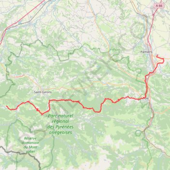 Cyclotourisme entre Couserans et Plantaurel GPS track, route, trail