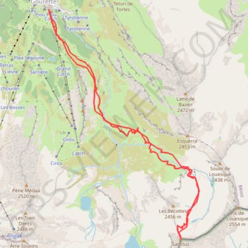 Pic de Sanctus GPS track, route, trail