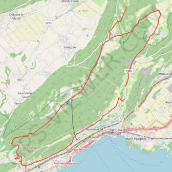 Chaumont neuchatel GPS track, route, trail