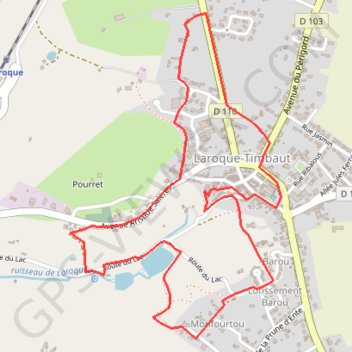 Laroque-Timbaut, sur les pas de Roland - Pays de l'Agenais GPS track, route, trail