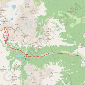 Tuc de Saboredo - Arête sud-est GPS track, route, trail