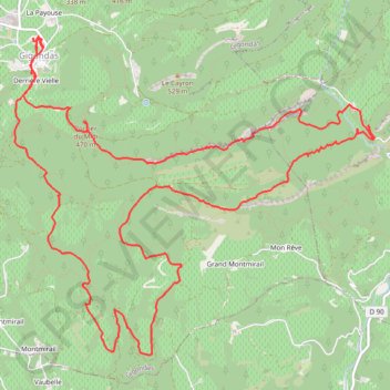 Provence-Dentelles Sarrasines de Montmirail GPS track, route, trail