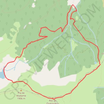 Le Roc de Querquéou (Étang d'Artax - col de Lastrix) GPS track, route, trail