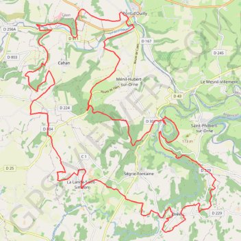 La Petite Suisse Normande - Pont-d'Ouilly GPS track, route, trail