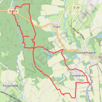 Foussemagne - Cunelières GPS track, route, trail