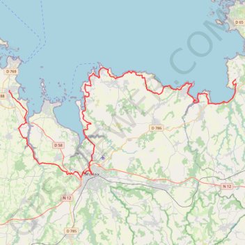 Trédrez-Locquémeau (22300), Côtes-d'Armor, Bretagne, France - Saint-Pol-de-Léon (29250), Finistère, Bretagne, France GPS track, route, trail