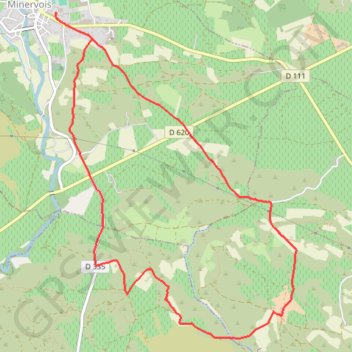 Cimetière Wisigoth - Villeneuve-Minervois GPS track, route, trail
