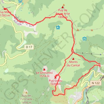 Puy Mary - Puy Griou GPS track, route, trail