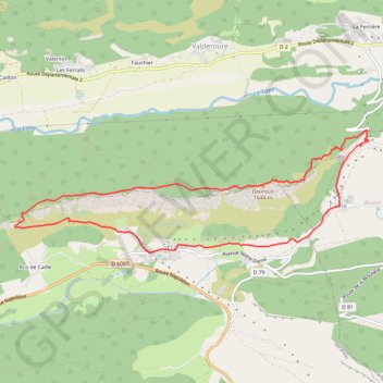 Crêtes du Bauroux GPS track, route, trail