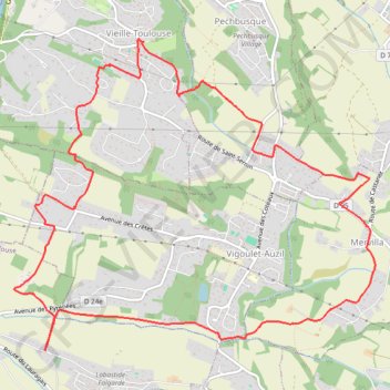 La Gleysette à Vieille Toulouse GPS track, route, trail