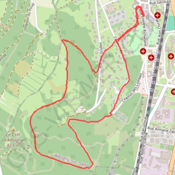 Parcours de santé - Albigny GPS track, route, trail