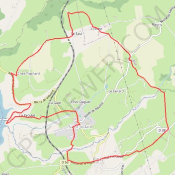 Montagnes du Matin - Saint-Jodard GPS track, route, trail