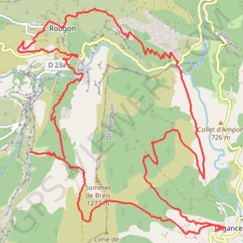 Gorges du Verdon, boucle par les belvédères de Rancoumas et du Point Sublime GPS track, route, trail