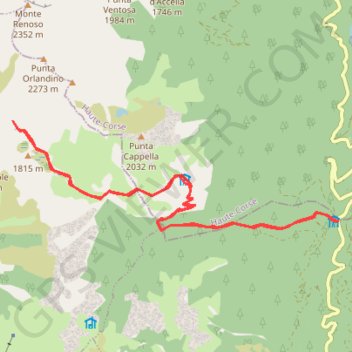 Haute Corse - variante GR20 - GR20 - Col di Verde - Col de la Flasca - Gialgone - Bergeries des Pozzi - Fontaine d'Isolo - Pozzi GPS track, route, trail