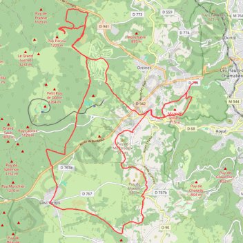 Pariou GPS track, route, trail