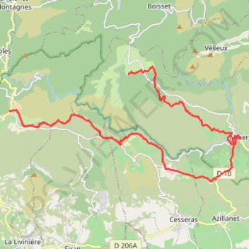 Grande Traversée de l'Hérault - itinéraire Sud - de Vieulac à Saint-Julien-des-Molières GPS track, route, trail