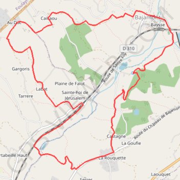 Bajamont, le circuit des fontaines et lavoirs - Pays de l'Agenais GPS track, route, trail