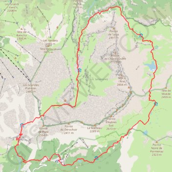 Trail des 5 Refuges - Passy GPS track, route, trail