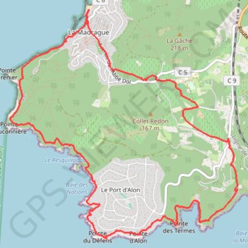 Tour du Port d'Alon GPS track, route, trail