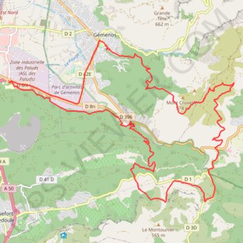 Le pays d'Aubagne - Col de L'ange GPS track, route, trail