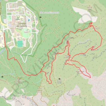 La Croix du Puget depuis Luminy GPS track, route, trail