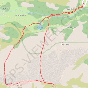 Gra de Fajol Petit - Canal Estreta GPS track, route, trail