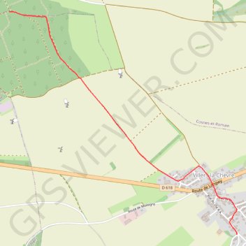 Villers-la-Chèvre Course GPS track, route, trail