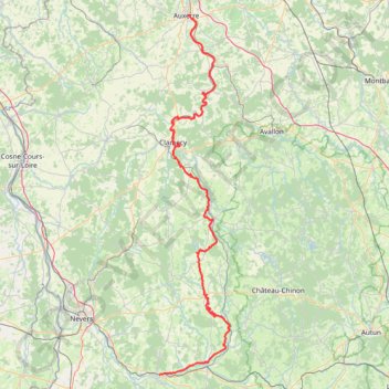 Canal du Nivernais GPS track, route, trail