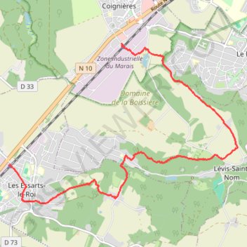 De Coignières aux Essarts-le-Roi GPS track, route, trail