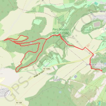 Marche nordique Combe Serpent GPS track, route, trail