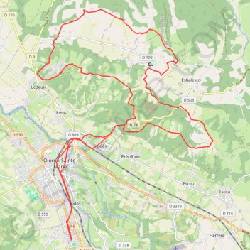 Gurmençon - Goès - Faget GPS track, route, trail