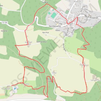 Cirkwi-Circuit_du_bourg_de_Quistinic GPS track, route, trail