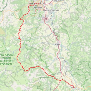 J1 Clermont - Brioude GPS track, route, trail