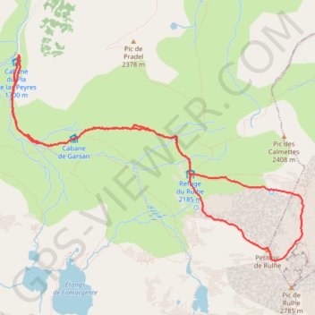 Petit Rulhe - Arête ouest GPS track, route, trail