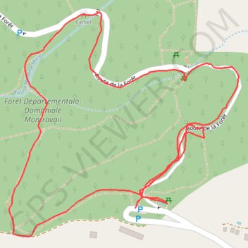 Forêt de Montravail GPS track, route, trail