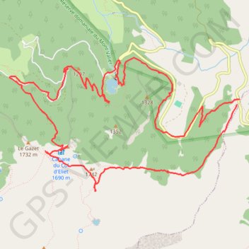 Col d'Auédole - Lac de Betmale GPS track, route, trail