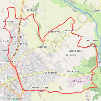 10kmlesnevencircuitdesfontaines GPS track, route, trail