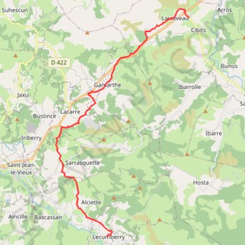Larceveau Lécumberry GPS track, route, trail