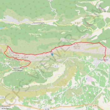 Les Crêtes de Sainte Victoire - Saint Antonin sur Bayon vers Puyloubier GPS track, route, trail