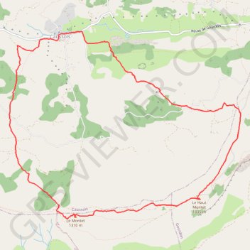 Le Haut Montet, Plateau de Caussols GPS track, route, trail