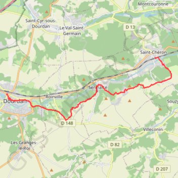 Dourdan - rando en suivant l'Orge GPS track, route, trail