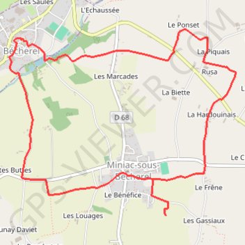 Les Roches du Diable ou Circuit du Lavoir - Miniac-sous-Bécherel GPS track, route, trail