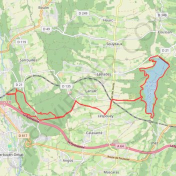 Lac de l'Arrêt-Darré GPS track, route, trail