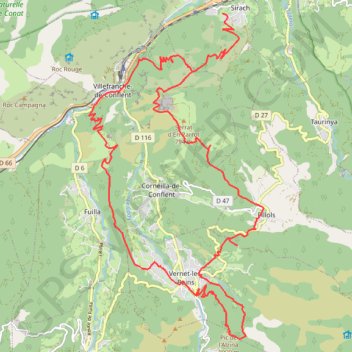 À l'ombre du Canigou - Ria-Sirach GPS track, route, trail