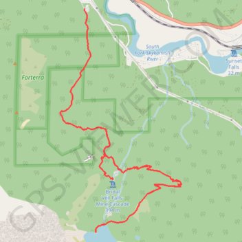 Lake Serene via Bridal Veil Falls GPS track, route, trail