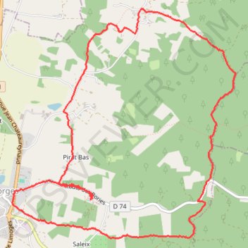 Sorges en Périgord GPS track, route, trail