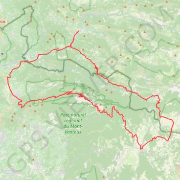 Mont-Ventoux par Sault GPS track, route, trail