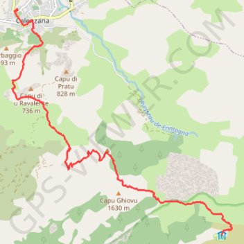 Calenzana Ortu di u Piobbu GPS track, route, trail