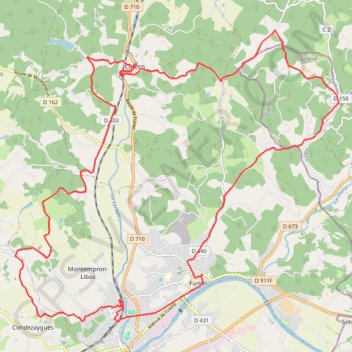 Circuit du château de Bonaguil - Fumel GPS track, route, trail