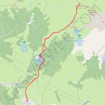 Pic de Galinat par le Cantère de l'étang GPS track, route, trail
